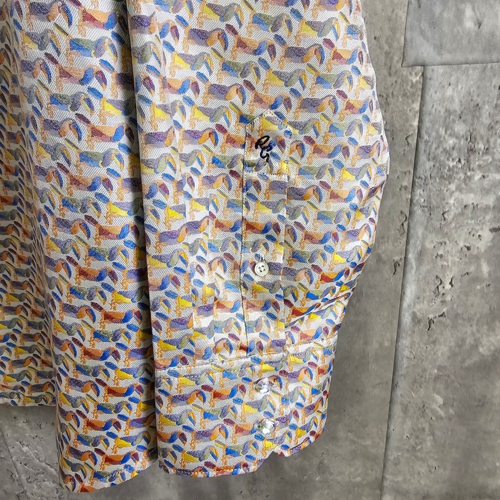 Robert Graham Tucan You Can Swarovski Button Silk Jacquard Shirt 3xl Limited Ed View 3